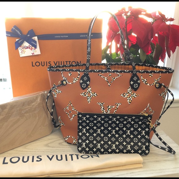 Bnib Louis Vuitton neverfull jungle limited bag